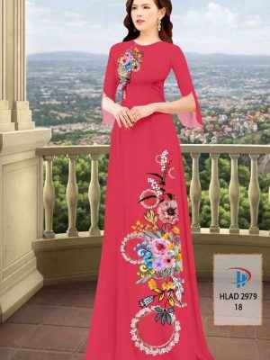 Vải Áo Dài Hoa In 3D AD HLAD2979 27